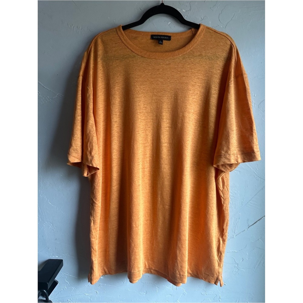 Banana Republic 100% Linen Tee XL Oversized Relaxed Coastal Minimalist Capsule